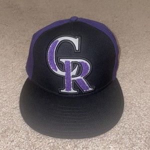 Colorado Rockies Big Logo Hat Cap MLB New Era Fitted 59Fifty Cap Hat Size 7